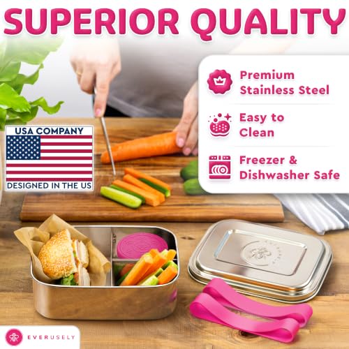Stainless Steel Bento Box + Condiment Container (6 Count)