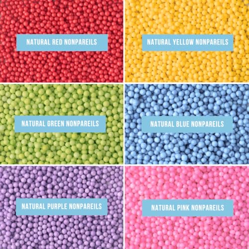 Dye Free Rainbow Nonpareils 6 Cell Variety (2.75 Ounce)