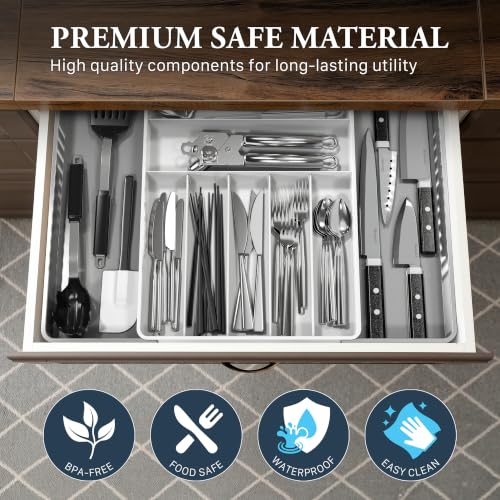 Expandable Kitchen Drawer Flatware Organizer