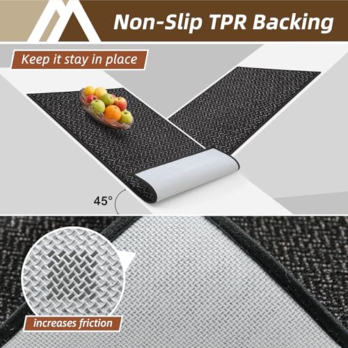 Dirt Trapper Door Mat 20"x32" Non Slip Washable Black (4.44 Sq Ft)