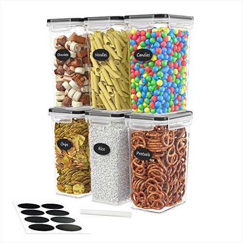 Airtight Food Storage Containers Set of 6 Pieces 2L (6 Count)