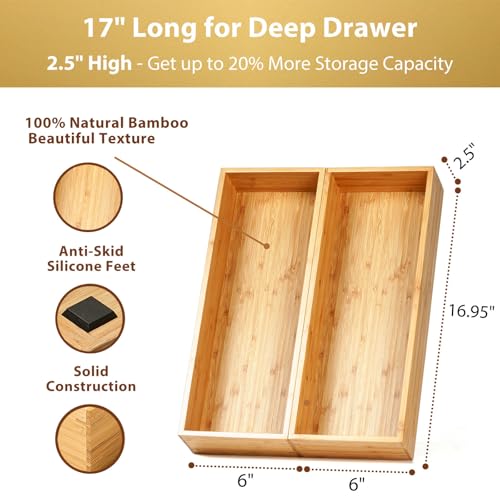Bamboo Kitchen Utensils Organizer