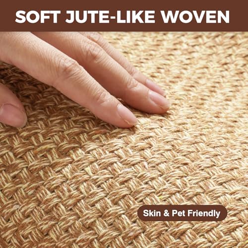 Kitchen Rugs Non Slip Washable Kitchen Mat Anti Fatigue Brown 17"x47" (5.54 Sq Ft)