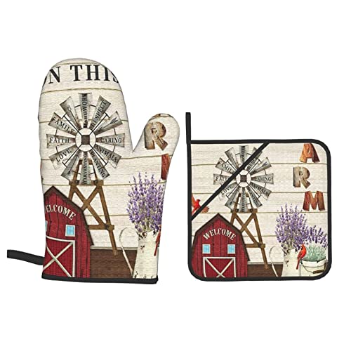 Oven Mitts and Pot Holders Sets of 4 (4 Count)