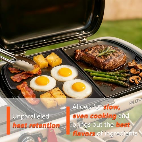7034 Cast Iron Griddle for Weber Traveler 9010001 Gas Grill