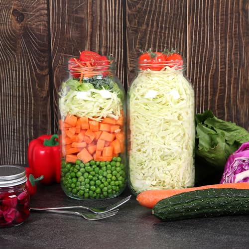 64oz Glass Wide Mouth Mason Jars (3 Count)