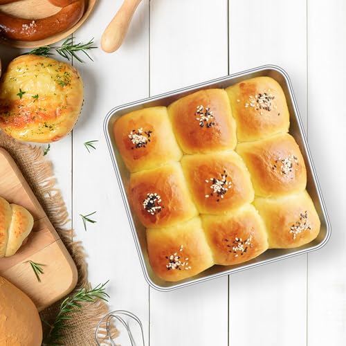 2 Pack 6 x 6 Inch Square Baking Cake Pan (7.49 Count)