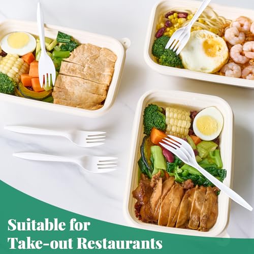 1000 Count White Plastic Forks
