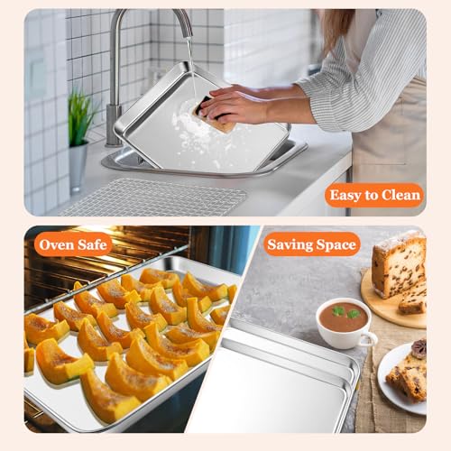 16"+12.5"+9" Baking Sheet with Wire Rack (6 Count)