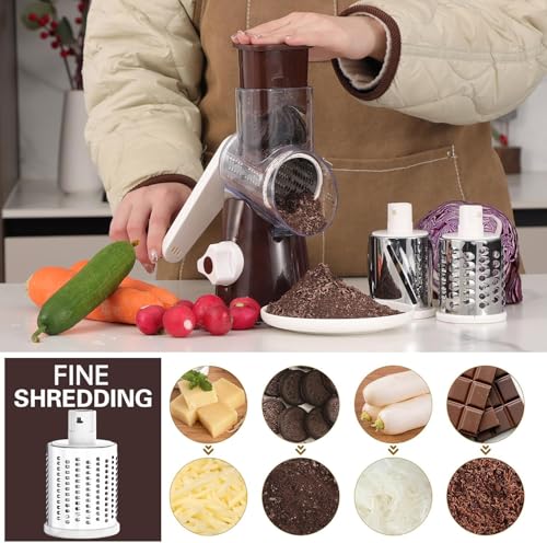 Rotary Cheese Grater Hand Crank Cheese Shredder for Fresh Cheese