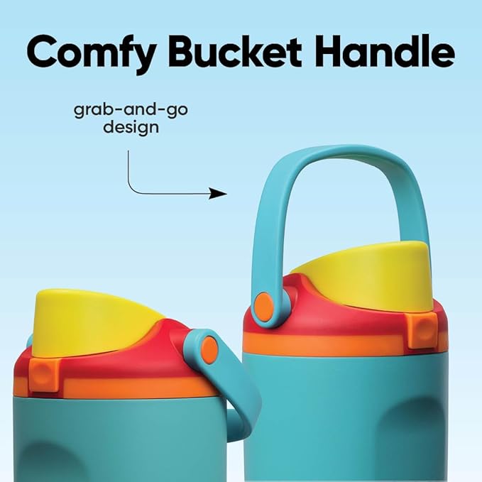 Owala FreeSip Sway Insulated Stainless Steel Water Bottle with Two-Way Spout, Built-In Straw and Bucket Handle, Made for Travel, School, and Sports, 40oz, BPA Free, Leak Proof, Summer Sweetness