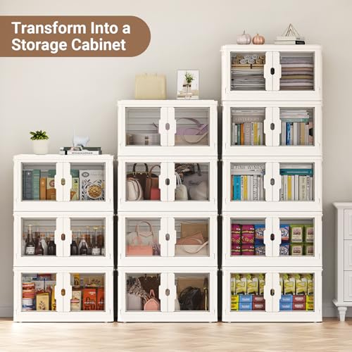 460Qt Stackable Storage Bins with Individual Lids & Wheels (4 Count)