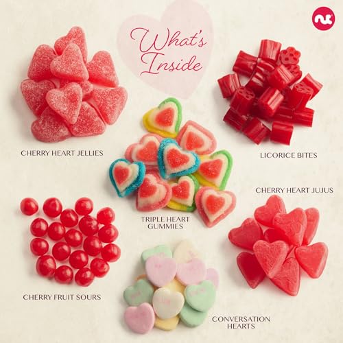 Heart Shaped Mixed Candy Gift Basket