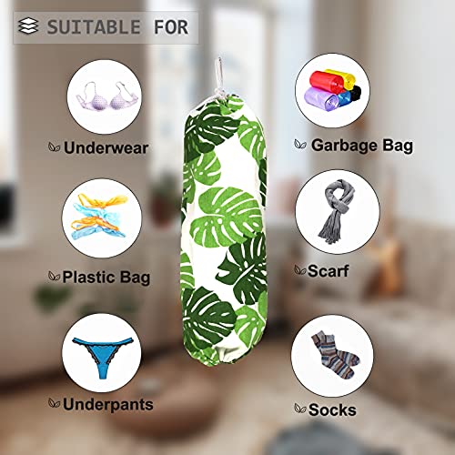 Green Wall Mount Plastic Bag Organizer