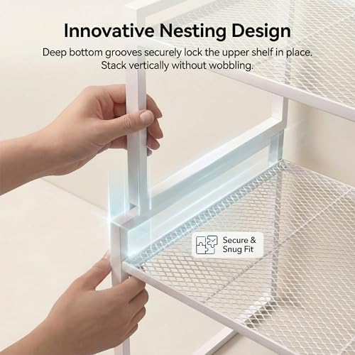 Stackable Kitchen Cabinet Organizer Shelves Pantry Rack Set of 2 (2 Count)