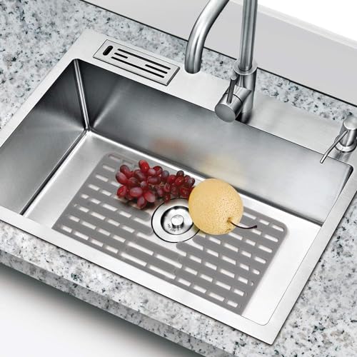 Sink Mat Sink Protectors for Kitchen Sink By Better Housewares Wok Stand Strong Adsorption And Skid Resistance PVC Free Silicone Sink mat (2 Count)