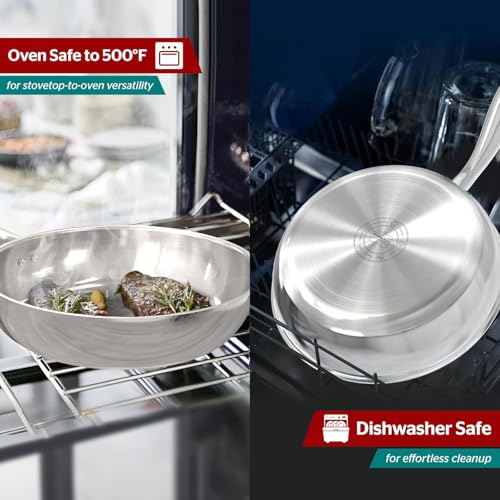 10 Inch Stainless Steel Frying Pan Skillet