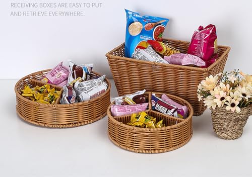 12" Poly Wicker Bread Basket