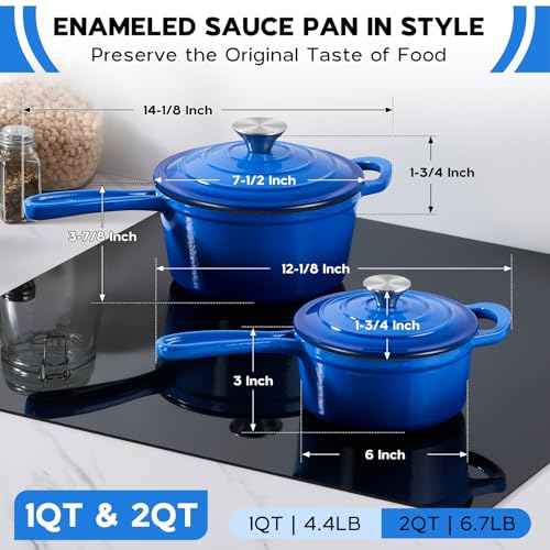 1QT & 2QT Saucepan Set with Lid (2 Count)