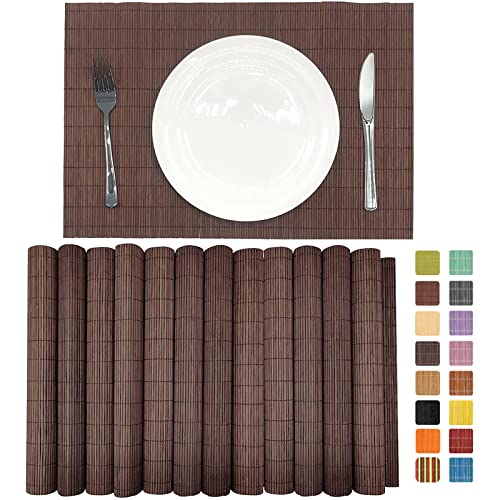 12 Pack Bamboo Placemats (12 Count)