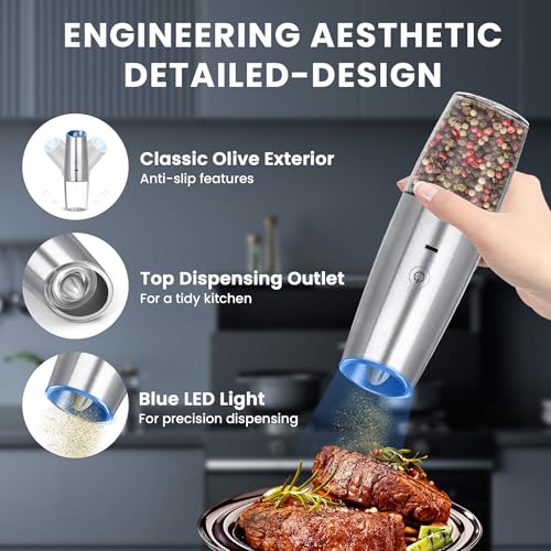 Rechargeable Electric Salt And Pepper Grinder Set