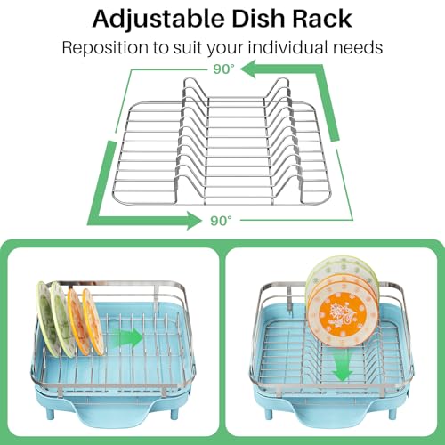 Expandable Dish Drying Rack for Small Kitchen Counter