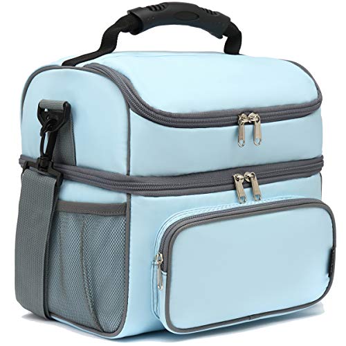 Double Layer Cooler Insulated Lunch Bag Adult Lunch Box Large Tote Bag for Men