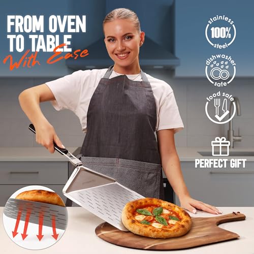 12 Inch Stainless Steel Pizza Peel with Folding Handle