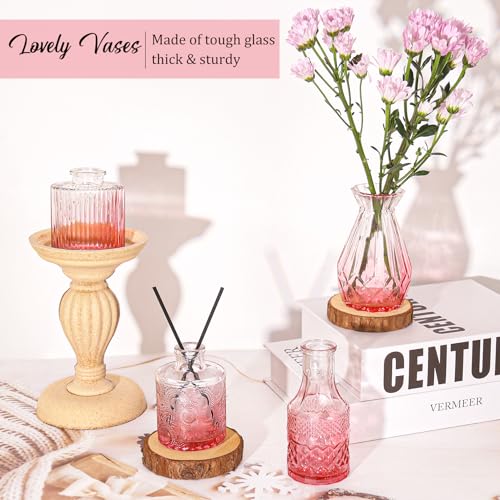 Set of 36 Glass Bud Vases Small Flower Vases for Centerpieces (36 Count)