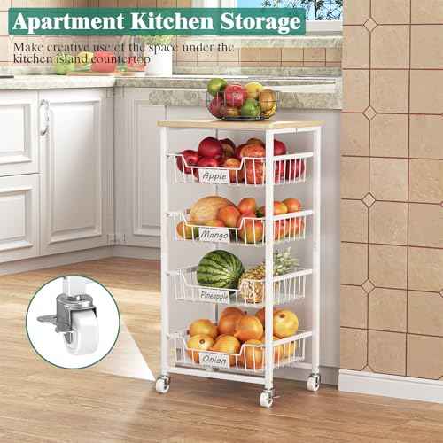 Fruit Vegetable Basket for Kitchen Pantry Storage Organizer