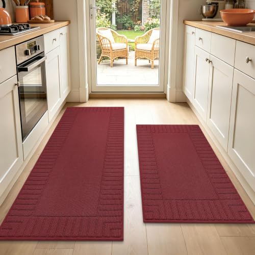 Kitchen Rugs Non Slip Washable 2PCS (15.83 Sq Ft)