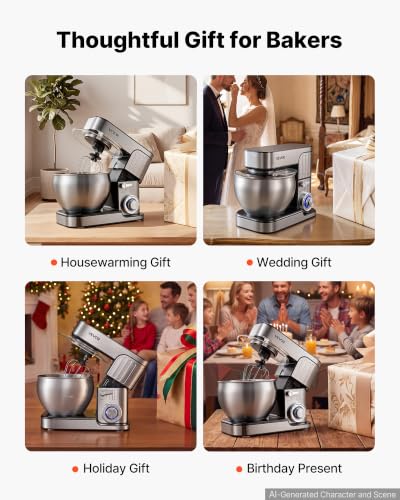 7.4 Qt Tilt Head Stand Mixer 500W Electric Dough Mixer