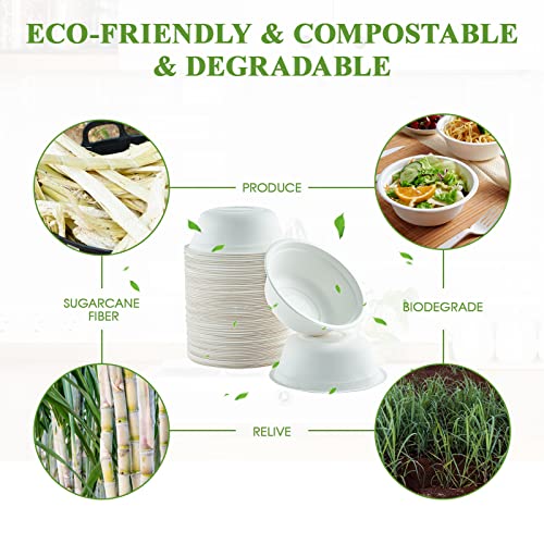 180 Pack 16 OZ Compostable Paper Bowls (180 Count)