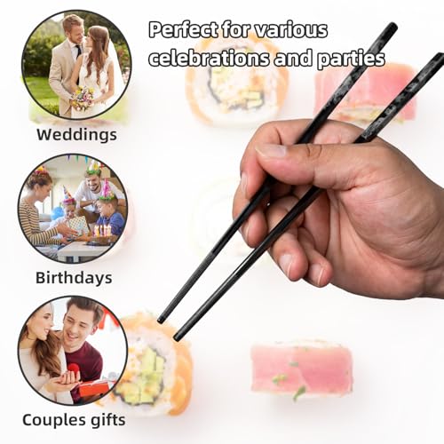 Dragon & Phoenix Reusable Stainless Steel Chopsticks Set (2 Count)