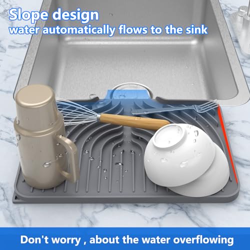 Dish drying mats for kitchen counter