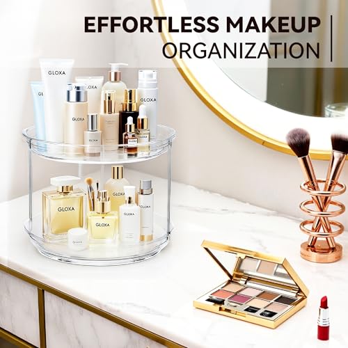 2 Tier Lazy Susan Turntable Organizer for Cabinet