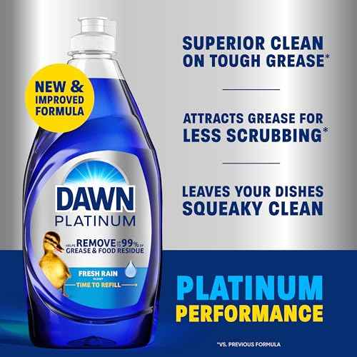 Platinum Dish Soap Fresh Rain Scent Liquid Dishwashing Detergent (30 Fl Oz)