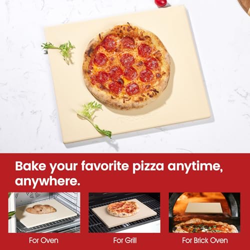 Pizza Stone Cordierite Pizza Pan for Oven Grill and BBQ