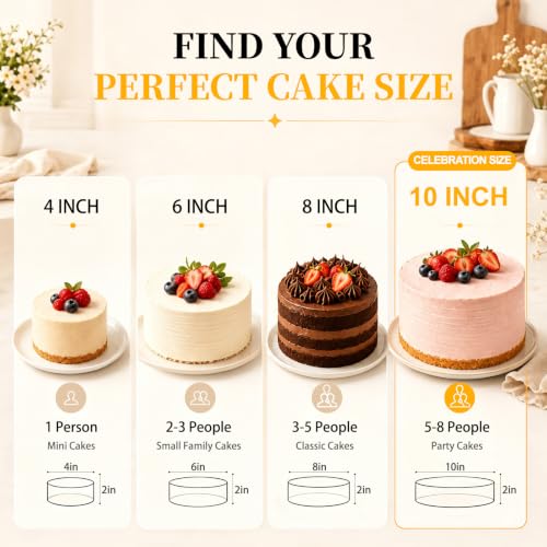 10 Inch Round Cake Pan with Stainless Steel Frame