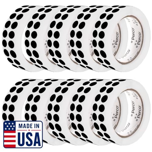 Black Perforated Round Circle Dot Sticker 1 (80 Count)