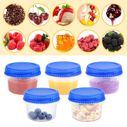 12 Pack Freezer Containers with Screw On Lids 6 Oz (12 Count)