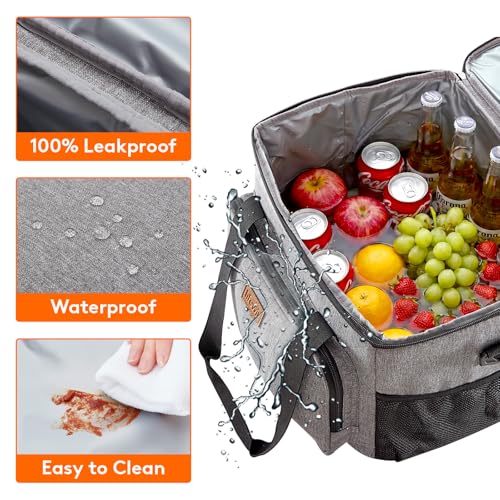 Medium Lunch Bag Insulated Lunch Box Soft Cooler Cooling Tote for Adult Men Women