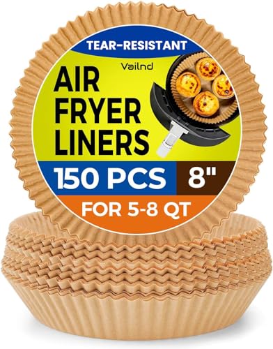 150 Pcs 8" Round Air Fryer Liners Disposable for 5 (150 Count)