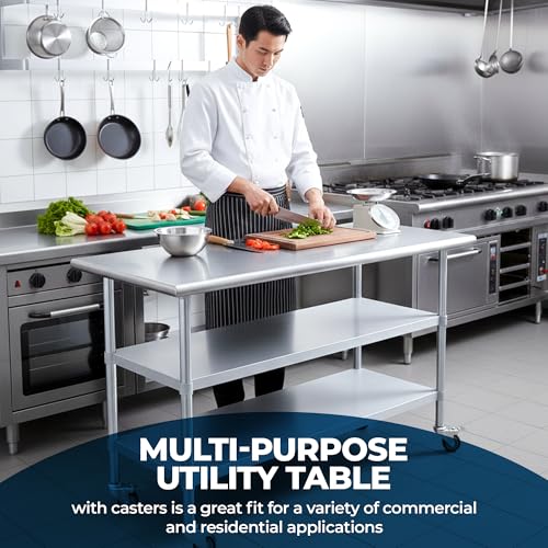 12"x24" Heavy Duty Work Table with 2 Shelves