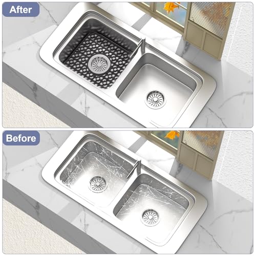 TOOVEM 2PCS Kitchen Sink Mats (2 Count)