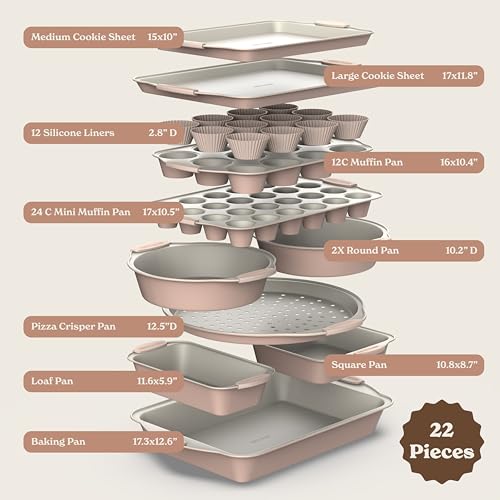 Nonstick Stackable Bakeware Set (22 Count)