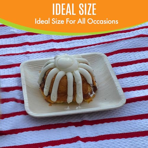 Raj Leaf Disposable Heavy Duty 6" Square Plates 200 Pack