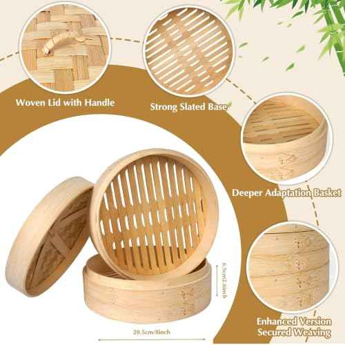 Bamboo Steamer 2 Tier 8