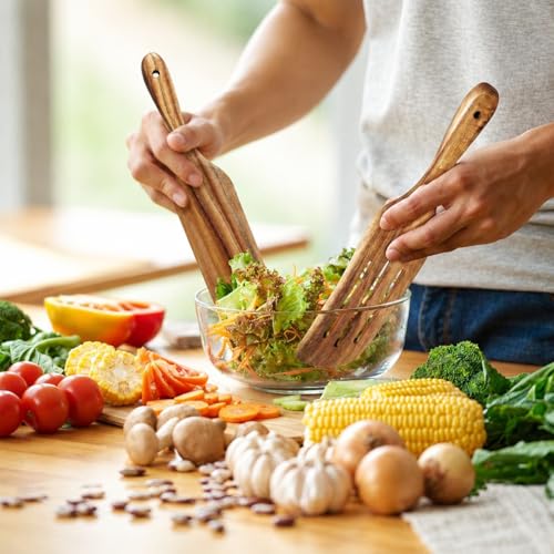 Spurtle Set Natural Acacia Wooden Kitchen Utensils Set of 4 (4 Count)