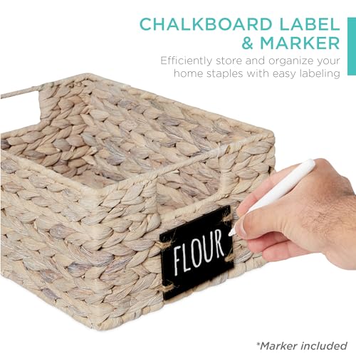 Set of 4 9x12in Water Hyacinth Pantry Baskets (4 Count)